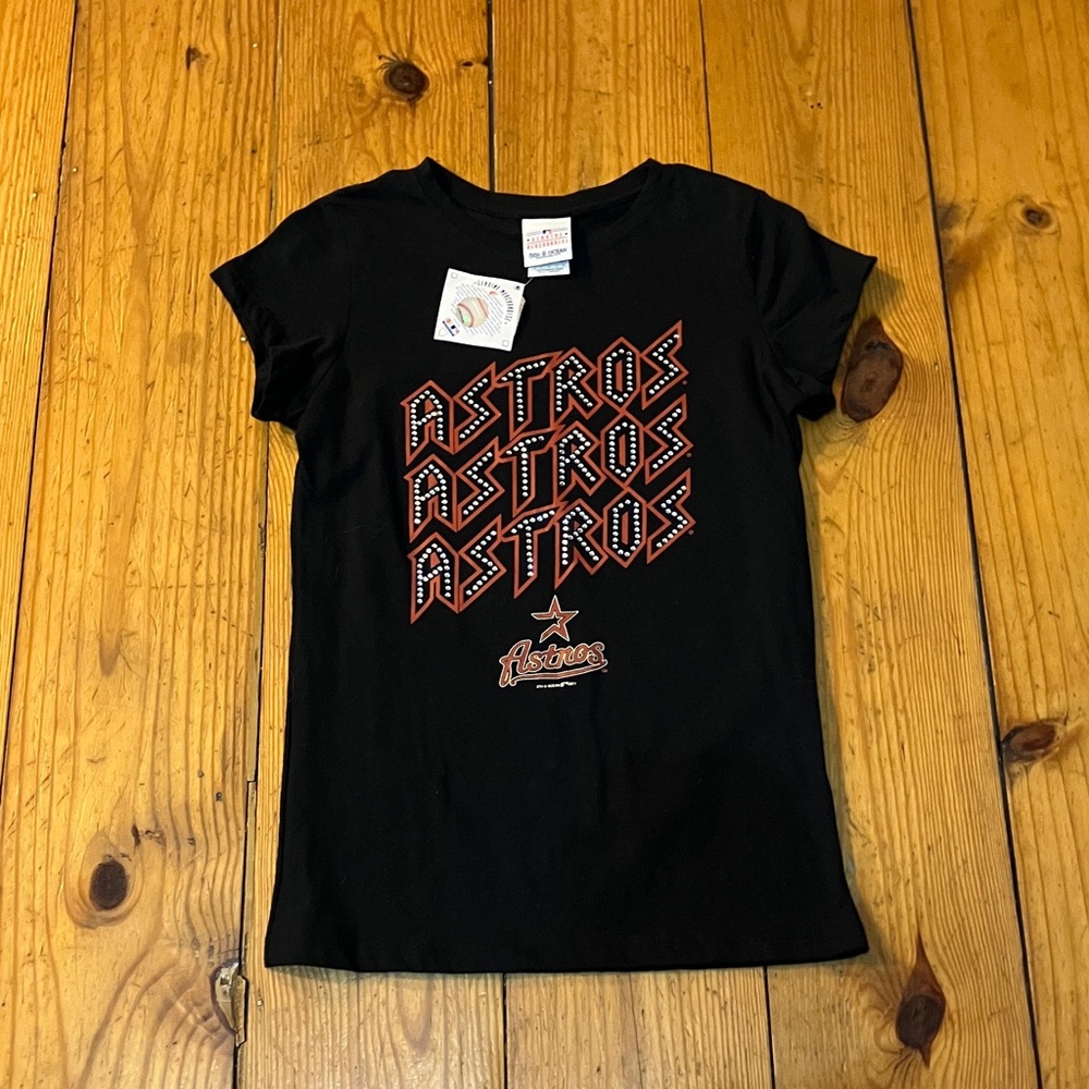 5th & Ocean Black Astros Kids Tee - Picture 1 of 3